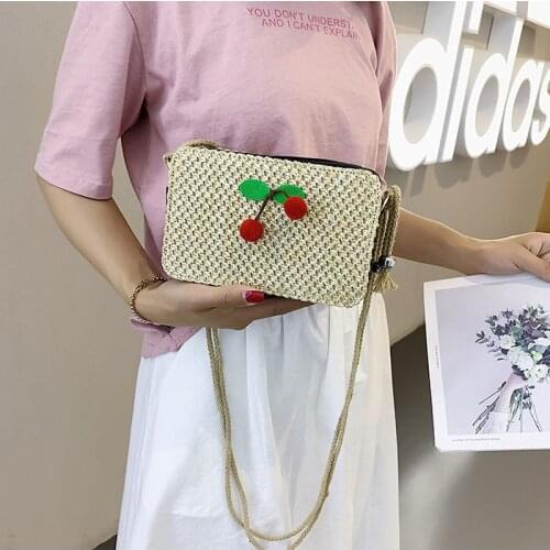 Women Crossbody Shoulder Bag Summer Beach bags Knitted Straw Bag Messenger Satchel Mini Handbag /BY