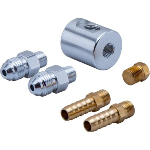 1/8 NPT Fuel Pressure Gauge adaptor kit For fuel injection systems RAQR-RACING