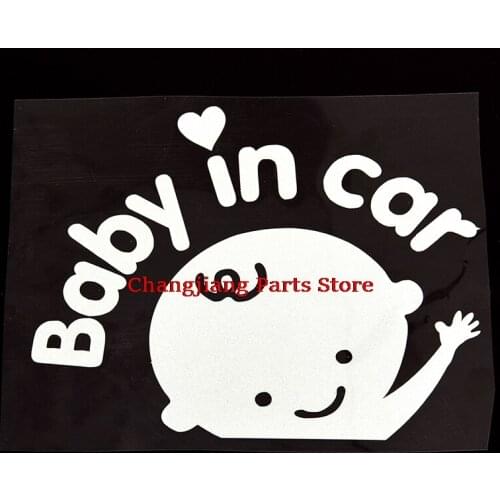 1PC 13X16CM Baby In Car Warming 3D Cartoon Stickers Car styling Car-Sticker Baby on Board