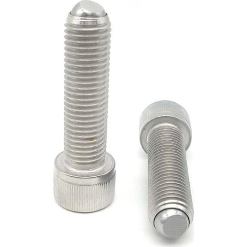 1pcs M16 bead positioning screws Allen flat ball plunger screw cylindrical head knurled lock bolt stainless steel 43.3mm-83.3mm