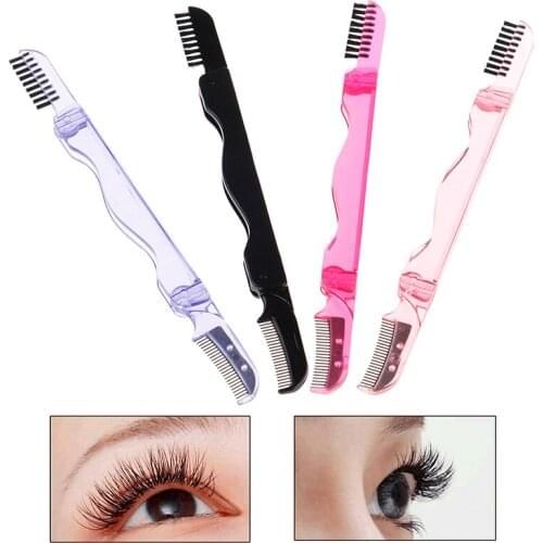 1Pcs Professional Foldable Stainless Steel Teeth Lash Comb Eyebrow Shaper Eyelashes Comb Beauty Makeup Tools