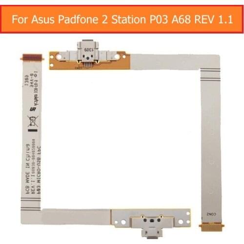 100% Genuine USB Date Charger Dock Port Flex Cable For Asus Padfone 2 Station P03 A68 REV 1.1 USB Charging Connector Flex Cable
