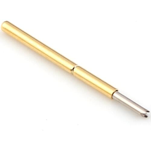 P75-Q1 100 Pcs Brass Spring Test Probe Nickel Plated Needle Head Test Instrument Accessories Length 16.5mm for Electronic Tools