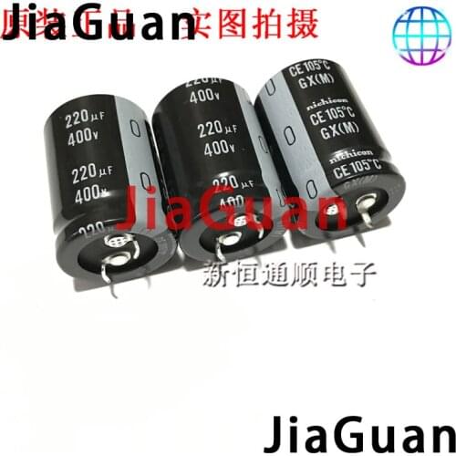 6pcs Genuine NICHICON GX 400V220UF 25X35mm electrolytic capacitor 220uF/400v CE 105 degrees gx 220UF 400V