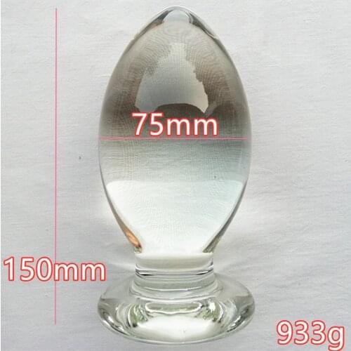 75 mm Heavy Huge Glass Anal Sex Toys For Women Men Gay Masturbation Anus Butt Plug Expandable Massage Adult Games Products