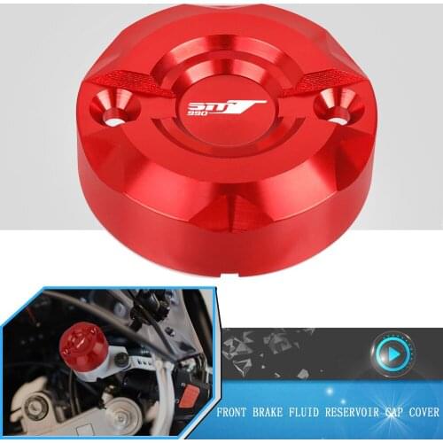 For Supermoto 990 SMT 990smt 2009 2010 2011 2012 Motorcycle Aluminum Front Brake Fluid Cap Master Cylinder Reservoir Cover Parts