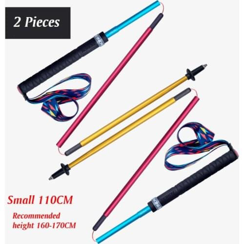 AONIJIE E4201 New Beautiful M-Pole Folding Trekking Pole Outdoor Carbon Rod Aluminum Alloy Straight Handle Running Walking Stick