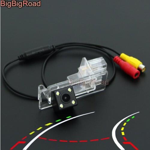 BigBigRoad Car Intelligent Dynamic Trajectory Tracks Rear View CCD Camera For Renault Fluence 2013 -2015 Clio 4 Dacia Lodgy