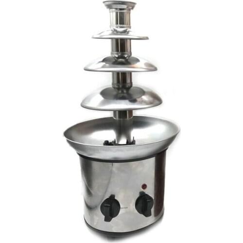 Stainless Steel Four-Layer Chocolate Fountain Machine Large-Capacity Melting Pot Small Dessert Party Wedding Supplies