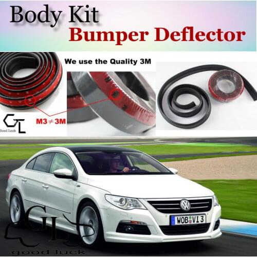 Bumper Lip Deflector Lips For Volkswagen VW Passat CC Front Spoiler Skirt For TopGear Fans Tuning View / Body Kit / Strip