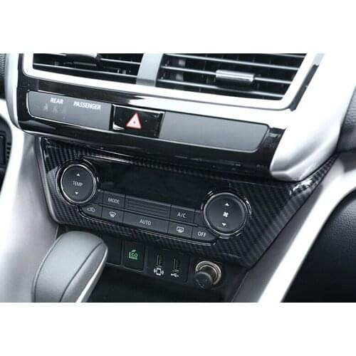 For Mitsubishi Eclipse Cross 2017-2019 2020 ABS Air Condition Knob Switch Cover Car Dashboard Panel Cover Trim Interior Styling