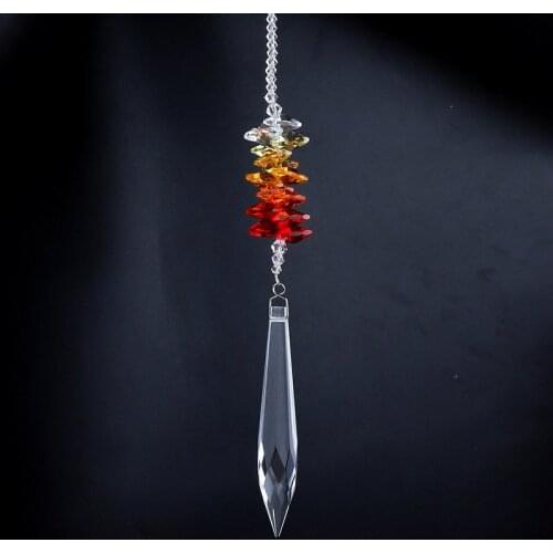 Crystal Glass Prism Rainbow Maker Chakra Hanging Suncatcher Window Sun Catcher Fengshui Wedding Home Decor Valentines Day Gift
