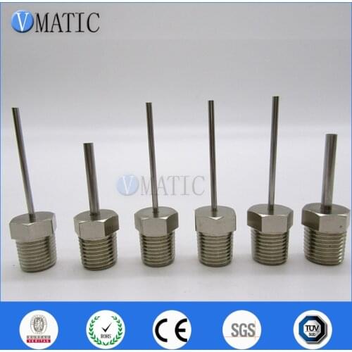 Quality Stainless Steel Needle M8 M10 G1/8 G1/4 Luer Lock Thread Fitting Blunt Glue Liquid Dispensing Needle Tube Length 50mm