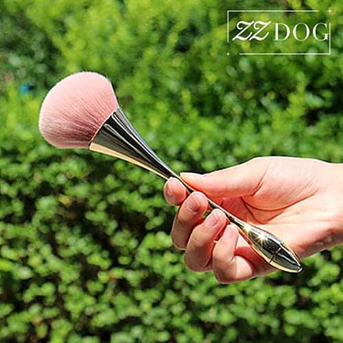 ZZDOG 1Pcs Large Slender Makeup brush Professional Soft Fluffy Face Powder Blush Brush Seamless Long Handle Cosmetic Beauty Tool