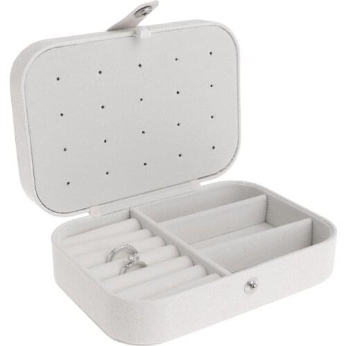 Jewelry Jewelry Storage Box Multi-functional Organizer Compartment Earrings Ear Stud Necklace Bracelet Ring Case Portable Girls