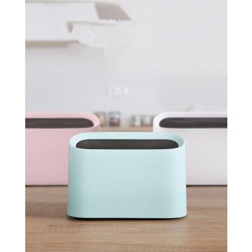 1PC Waste Bin Garbage Basket Desktop Waste Bins Trumpet Desktops Mini Creative Covered Kitchen Living Room Trash QA 196