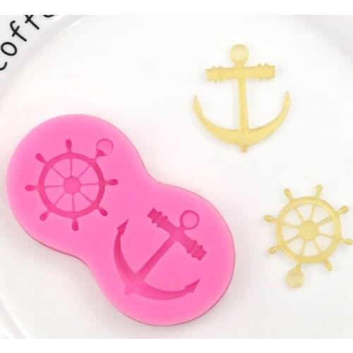 Creative Homemade Silicone Anchor Pendants Chocolate Candy Cake Fondant Mold Pudding Cake Decorating Tools Baking Accessories