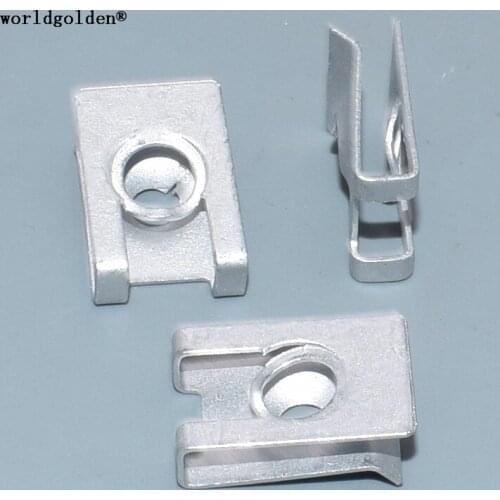 Worldgolden 100pcs metal fasteners U-Type Iron Clip for BMW