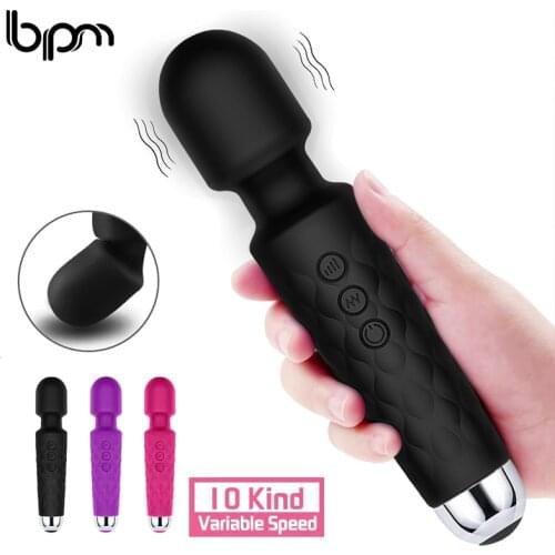 Bpm 10 Speed Strong Dildo AV Vibrator for Women G Spot vibrating Dildo Stimulator Vibrators Magic Wand Massager Erotica Sex Toys