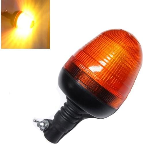 Motorcycle LED Strobe Light Flexible Pipe Mount Flash Warning Beacon Police Emergency Warning Flashing Lights Yellow 12V