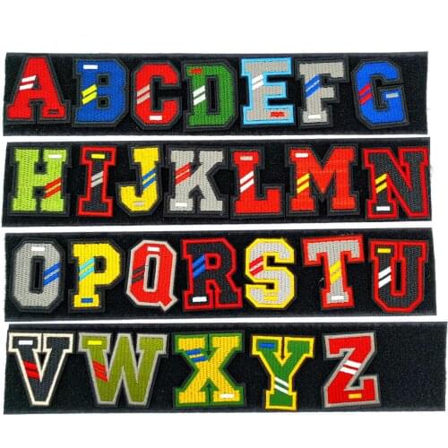 New Velcro Armband 26 English Letter Embroidery Patch DIY Clothing Home Textile Decoration Accessories