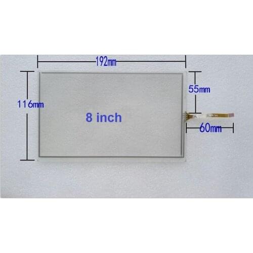 10 pcs new 8 inch 4-wire line length 60 peripheral 192*116 resistance navigation touch screen