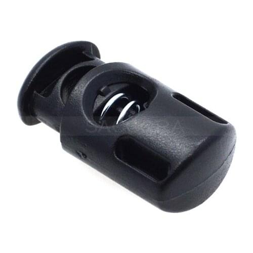 Oval Plastic Cord Locks Toggle Stopper Black Toggle Clip For Bags/Clothing
