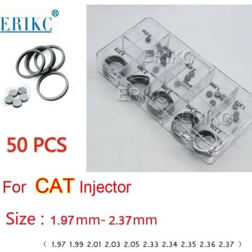 ERIKC HEUI 320D Genuine New Spring Adjustment Shims Gaskets 1.97-2.37mm for CAT Common Rail Injector Parts Washers 50 pcs
