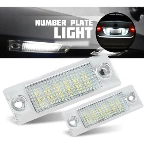 2pcs Car LED License Number Plate Lights Lamp For VW Transporter T5 Multivan Caravelle Eurovan Passat Caddy Touran Golf
