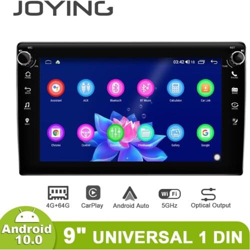 Joying 9" Android Radio Stere 4+64GB 2.5D IPS 1280*720 GPS DSP SPDIF Carplay Subwoofer OBD Steering Wheel Cotrol TPMS Multimedia