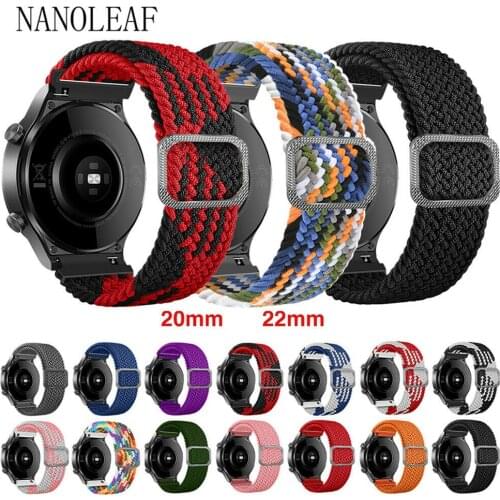 Compatible with Huawei Watch 2 Classic GT2 Quick Release Replacement Sports Bands for Women Men 20MM 22MM Stretch Nylon Strap