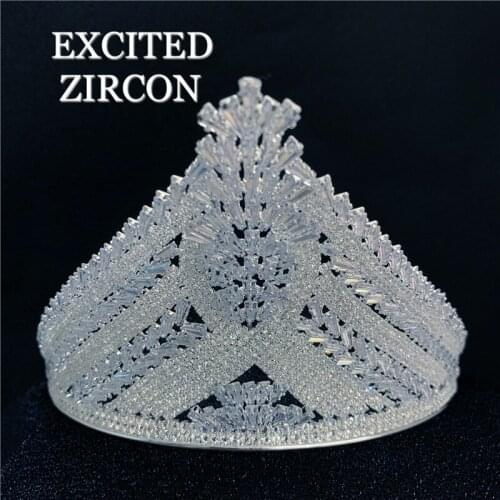 Luxury Zircon Crown Wholesale And Retail Fashion Exquisite Crystal Wedding Charming Bridal Crown Womens Jewelry Headdress Gift