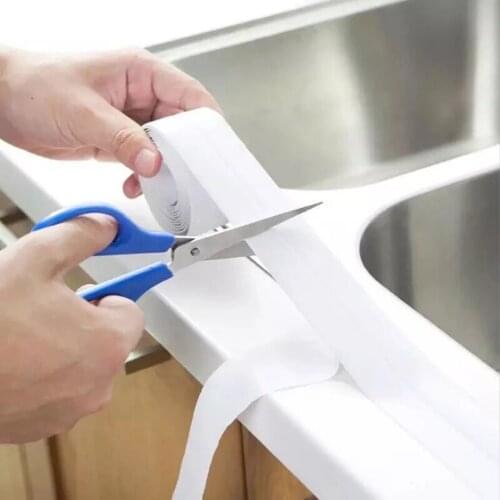 3.2m PVC Self Adhesive for Bathroom Shower Wall Sticker Kitchen Accessories Waterproof Mouldproof Sink Bath Sealing Strip Tape