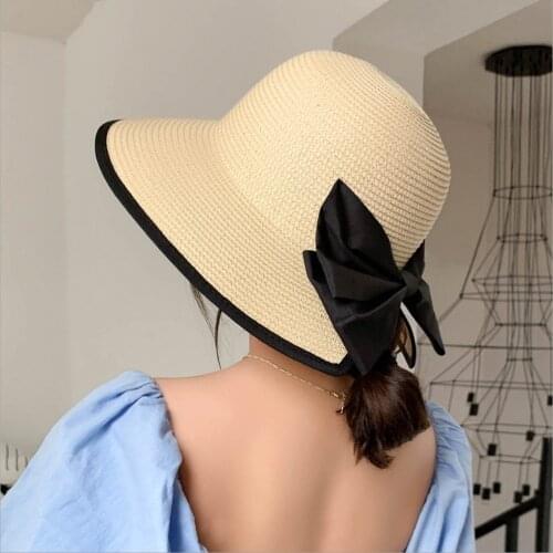 Wide-brimmed Hat Large Beach Hat Panama Womens Straw Hat UV Protection Foldable Sun Protection Hat Holiday Outdoor Sport Hat