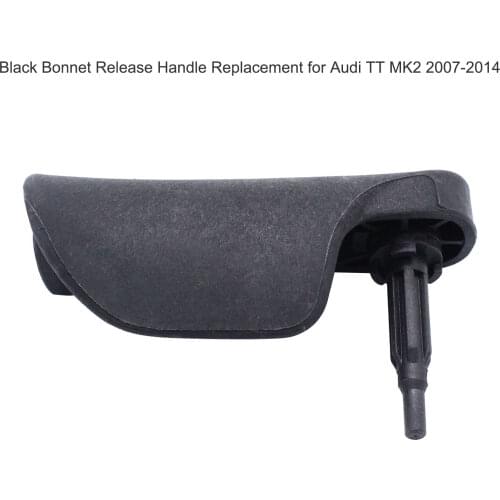 Black Bonnet Release Handle Right Hand Drive Replacement for Audi TT MK2 2007-2014