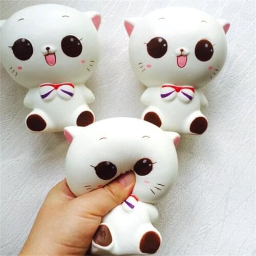 Cartoon Kitty Cat Squshies Doll Decoration Squishy Slow Rising Antistress Funny Novelty Toys Christmas Squishy