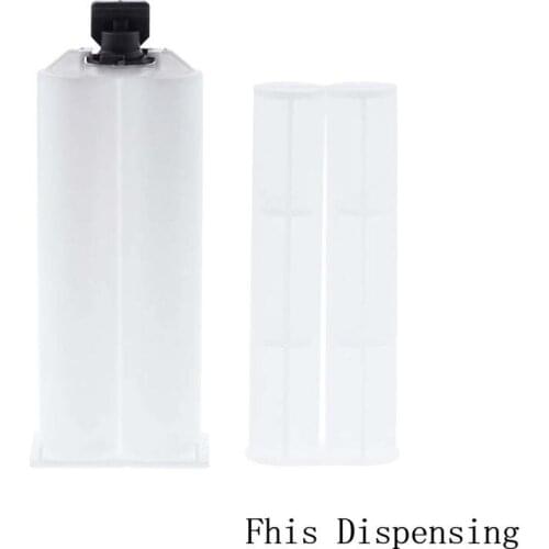 Pack of 10 AB Epoxy Gun Cartridge 50ml Syringe 1:1 with Putter