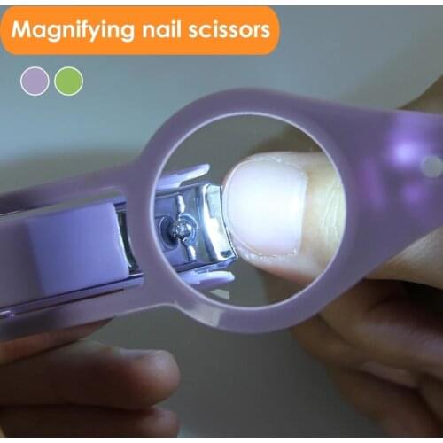 High Qualit LED Light Magnifier Nail Clippers Portable Foldable Splash-proof Home Practical Multi-Function Nail Clippers