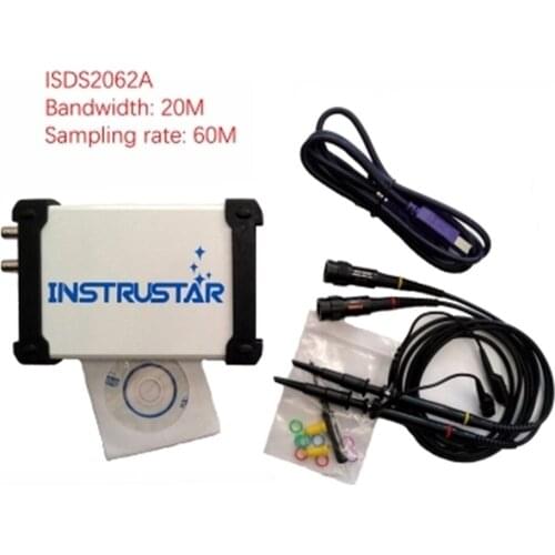 High precision 2 IN 1 PC USB virtual Digital oscilloscope+Spectrum Analyze 60M 200MS/s