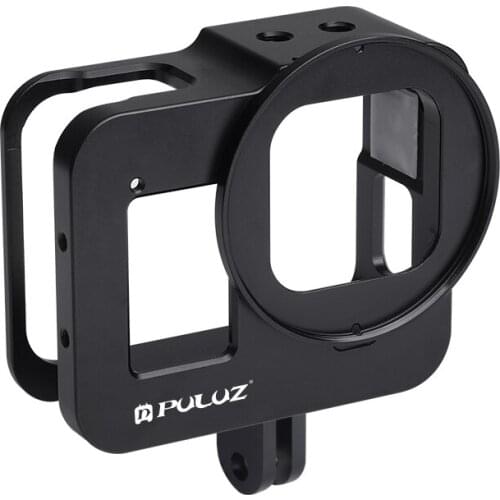PULUZ Housing Shell CNC Aluminum Alloy Protective Cage with 52mm UV Lens for GoPro HERO8 Black