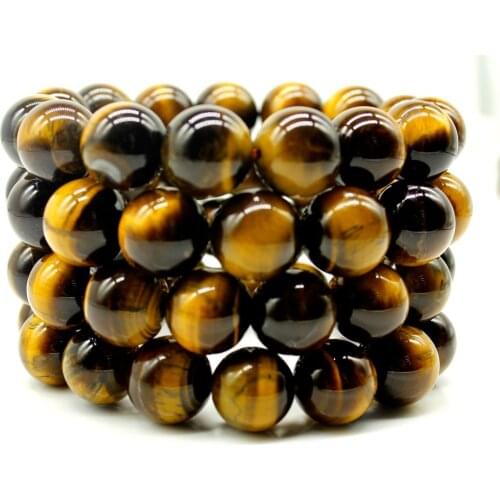 14 /16mm High quality Tiger Eye Love Buddha Bracelets & Bangles Trendy Natural Stone Bracelet For Women Famous Brand Men Jewelry