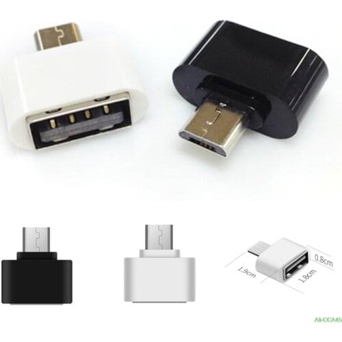 2pcs Portable Useful Micro USB Male To USB 2.0 Female Adapter OTG Converter For Android Tablet PC Cell Phone