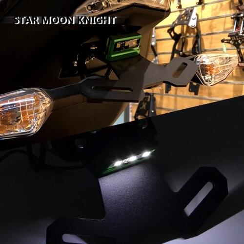 Motorcycle Accessories License Plate Frame Mount Holder Bracket with Light LED For Kawasaki Z900 Z 900 ABS 2017 2018 2019 2020