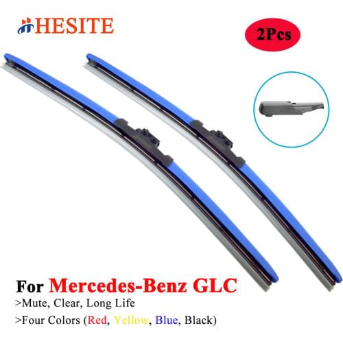 Color Wiper Blade For Mercedes Benz GLC X253 C253 200 220d 250d C300 C350E Coupe C43 C63 AMG 2015 To 2020 2Pcs 22" Hybrid Wipers