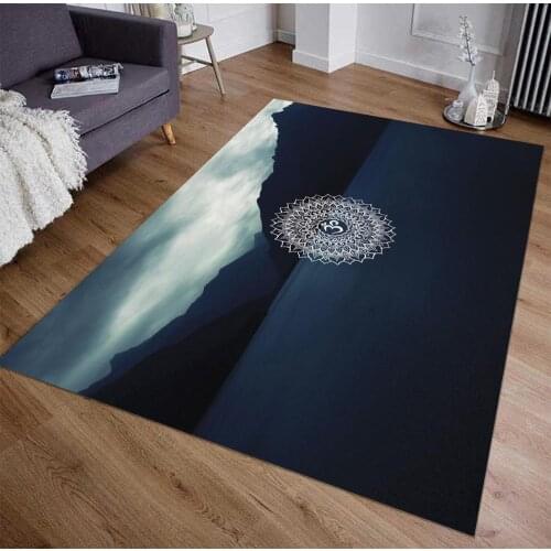 OM 2, the Holy Syllable Patterned Carpet, Non Slip Floor Carpet Modern Carpet