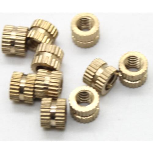 100pcs M3*3/4/5/6/8/10-4mm Injection nut copper insert knurled nut copper knurling tool