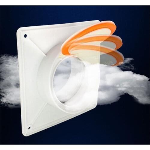 Multi-use Duct Connector Flange Plastic for Heating Cooling Ventilation System Draft Blocker Damper Fan Vent Draught Shutter