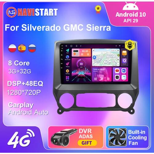 2 Din For Chevrolet Silverado GMC Sierra 2014-2018 Car 4G WIFI Carplay Android 10 Radio Multimedia Video Player Navigation DVD
