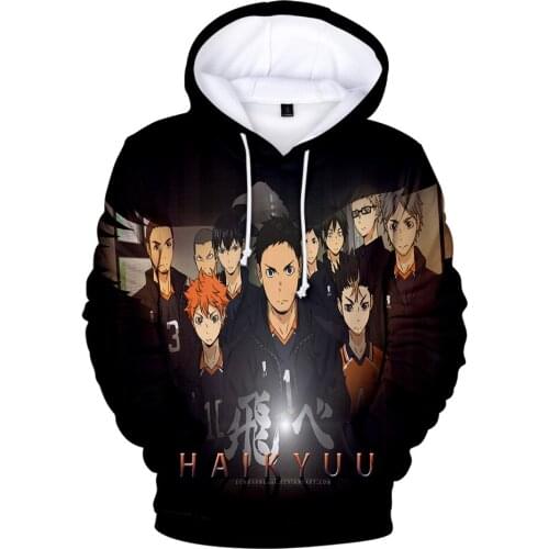 New Fashion 3D Print Haikyuu!! Hoodies Sweatshirts Men Women Hip Hop 3D Anime Haikyuu!! Kids Hoodie Boys Girls Autumn Pullovers