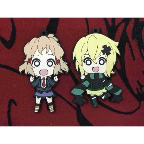 Original Japanese anime figure Senki Zessho Symphogear rubber Silicone sweet smell mobile phone key chain strap-G381